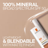 La Roche-Posay Tinted Sunscreen Gel-Cream SPF 50+ - Oil Control, Matte Finish for Sensitive Skin