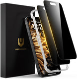 UNBREAKcable Privacy Screen Protector for iPhone 16 Pro Max, Anti-Spy Shatterproof Tempered Glass [True 28°Anti Spy] [9H Hardness] [Easy Installation Frame] Black Protector for iPhone 6.9" - 2 Pack