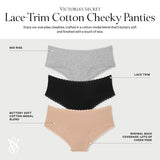 Victoria's Secret 7-Pack Lace-Trim Cotton Cheeky Panties