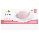 Dove Beauty Bar Soap Pink Rosa, 6 Bars for Soft, Smooth Skin, Cleans & Moisturizes 3.75 oz