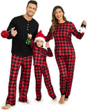Ekouaer Family Christmas Pajamas Matching Sets Womens Mens Pjs Long Sleeve Sleepwear Holiday Lounge Sets