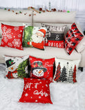 Christmas Decorations Set of 4 Double-Sided Print Christmas Pillow Covers 18" x 18", with 8 Cute Patterns, Throw Pillow Covers Perfect for Home Christmas Decor
