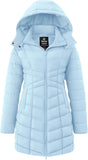 wantdo Women's Puffer Jacket Warm Padded Winter Coat Long Quilted Jacket (Available in Plus Size)