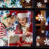 LUDILO 135Pcs Christmas Window Clings Snowflakes Window Decals Static Window Stickers for Christmas Decorations Windows Décor Ornaments Xmas Party Supplies Thanksgiving Party Décor