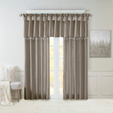 Madison Park Emilia 50 x 95 Lined Faux-Silk Twisted Tab Window Panel