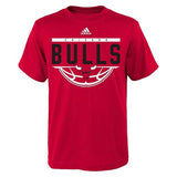 Adidas NBA Youth Chicago Bulls Balled Out Short Sleeve Tee-Red- Size M(10-12)