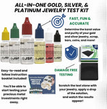 Electronic Troy Ounce 1000G Digital Scale & Gold, Silver, Platinum Jewelry Acid Test Kit with Earth Magnet MAGNET