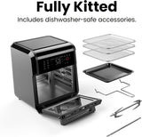 Chefman 12-Quart 6-in-1 Air Fryer Oven with Digital Timer, Touchscreen, and 12 Presets - Family Size Countertop Convection Oven, Dishwasher-Safe Parts