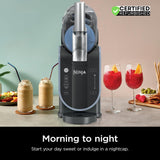 Ninja FS301 Professional Maker with RapidChill Technology, 88 oz Drink & Slushie Machine, 5 Preset Programs, Frozen Margaritas, Frappés, and More, Premium Accents, Black (Renewed)