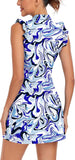 WOWENY Tennis Dress Polo Buttons Golf Dresses with Built in Shorts and Pockets Ruffle Sleeveless Athletic Workout Dress
