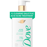 Dove Serum Body Wash Acne Clear for troubled skin with Salicylic Acid 18.5 Fl Oz