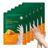 LZYLLS 6 Pairs Hand Masks Moisturizing Gloves, Hydrating Hand Mask Moisturizer Gloves Care for Dry Cracked Hands, Smooth Long Lasting Soft Firming Hand Mask Gift Set for Men Women（A