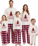 Family Christmas Pajamas Matching Sets - Soft Lettler Print Xmas Pjs for Couples & Kids | Holiday Family Pajamas
