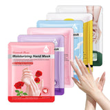 LZYLLS 6 Pairs Hand Masks Moisturizing Gloves, Hydrating Hand Mask Moisturizer Gloves Care for Dry Cracked Hands, Smooth Long Lasting Soft Firming Hand Mask Gift Set for Men Women（A