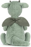 Jellycat Bashful Dragon Stuffed Animal, Medium 12 inches - Mythical Plush Toy - Classic Children's Gift