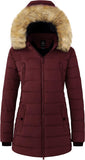 wantdo Women's Warm Winter Coat Heavy Puffer Jacket Parka with Fur Trimmed Hood