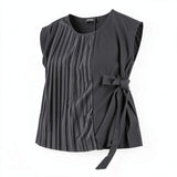 Alfani Pleated Side-Tie Top, Size Large