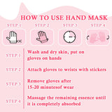 LZYLLS 6 Pairs Hand Masks Moisturizing Gloves, Hydrating Hand Mask Moisturizer Gloves Care for Dry Cracked Hands, Smooth Long Lasting Soft Firming Hand Mask Gift Set for Men Women（A