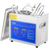 VEVOR Commercial Ultrasonic Cleaner 6L Professional Ultrasonic Cleaner 40kHz with Digital Timer&Heater 110V Excellent Cleaning Machine for Watch Instruments Industrial Parts Excellent Cleaner Solution