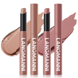 Jolilab 12Pcs Velvet Matte Lipstick Nude Matte Soft Dark Color Stick High Pigmented Long-Lasting Waterproof Lip Stick Lip Balm Beauty Cosmetics Gift for Girls and Women(01#-12#)