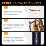 6-in-1 Hair Dryer Brush & Curling Iron Set, Hot Air Styler Hair Curler for Fast Drying, Smoothing & Volumizing, No Heat Damage, Professional Blowout Tool with Travel Case - Prussian Blue