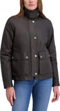 kensie womens Outerwear Waxed Cotton Barn Jacket