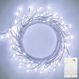 Brightown Fairy Lights Battery Operated, 10Ft 120 LED Firecracker String Lights, Waterproof Silver Wire Starry Firefly Light for DIY Wreath Weeding Indoor Outdoor Christmas Decorations