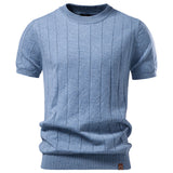 Crew-neck Business Mens Short-sleeve Sweater