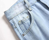 HENGAO Boy's Distressed Ripped Skinny Jeans