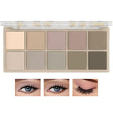 LZYLLS 12 Shades Nude Matte Eyeshadow Palette,Shimmer Naked Eyeshadow Palette,Eye Shadow Palette Natural Flash Waterproof Durable Smoked Professional Makeup Palette With Brush(Matte)