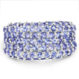 2.47 Carat Genuine Tanzanite .925 Sterling Silver Ring