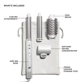 T3 Aire 360 Multi-Styler & Blowout System with Luxe Carrying Case, Rapid Drying Hair Dryer, Ceramic Curling Attachments, Oval Brush & Drying Concentrator | Blowouts & Long-Lasting Curls