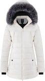 wantdo Women's Warm Winter Coat Heavy Puffer Jacket Parka with Fur Trimmed Hood