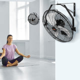 VEVOR 18 inch Wall Mount Fan Waterproof 2 Packs, 3 speed High Velocity 4000 CFM Industrial Wall Fan for Indoor, Commercial, Residential, Warehouse, Greenhouse, Workshop, Basement, Garage,Black