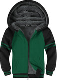 SWISSWELL Hooded Jacket for Boys Full Zip Ultra Soft Sherpa Fleece Hoodie Sweatshirt for Kids School Hooded Outerwear