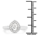14K White Gold 0.63 Carat Genuine White Diamond Ring