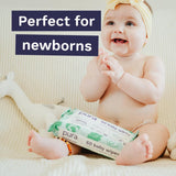 Pura Natural Sensitive Baby Wipes, 99% Water, Unscented & Hypoallergenic, Suitable for Sensitive & Eczema-prone Skin, Hypoallergenic, EWG Verified, 10 Pack of 60 Wet Wipes (600 Diaper Wipes) Bulk Buy
