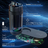 Temperature Control Heated Coffee Mug Smart Self Heating Travel Mug 12 Oz App Controlled Warmer Mug 4-10 Hour LED Display Keep Coffee Hot All Day Fast Wireless Charger Base Dull Black