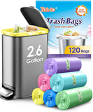 10 Gallon 200 Counts Extra Strong Trash Bags Tall Kitchen Garbage Bags by Teivio, 9 Gallon 10 Gallon,Bathroom Trash Can Bin Liners, Intended for Home,Plastic Bags for office kitchen Garden,Black
