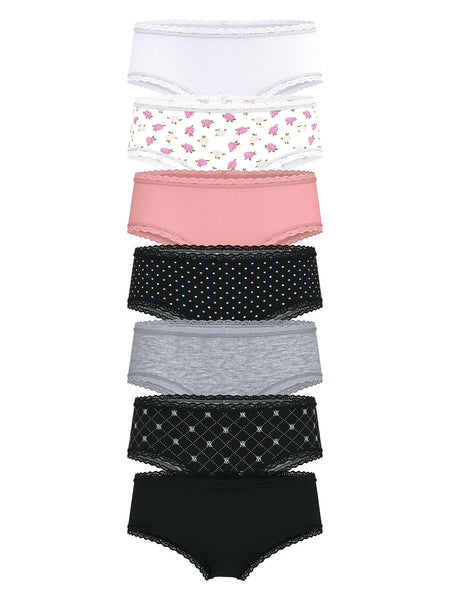 Victoria's Secret Women's Lace & Cotton Cheeky Underwear, Minimal Coverage Panties for Women, Multi Pack (XS-XXL)