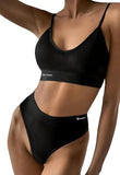 Talmont Seamless Ribbed Bra & Panty Set – Soft, Stretchy Lounge Lingerie with Removable Pads