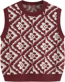 CIDER Sweater Vest Women Sleeveless Cropped Sweaters Cute Graphic Tank Tops Old Money Clothes Fall Outfits