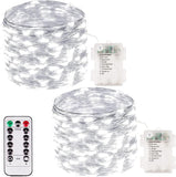 4 Pack 100 LED Fairy Lights Battery Operated with Remote, 33FT Waterproof Twinkle Lights with Timer & 8 Modes, Fairy String Light Outdoor Indoor for Bedroom Classroom DIY Christmas Decor (Warm White)