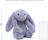 Jellycat Bashful Viola Bunny Stuffed Animal, Medium 12 inches - Rabbit & Bunny Plush Toy - Classic Children's Gift