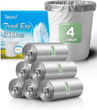10 Gallon 200 Counts Extra Strong Trash Bags Tall Kitchen Garbage Bags by Teivio, 9 Gallon 10 Gallon,Bathroom Trash Can Bin Liners, Intended for Home,Plastic Bags for office kitchen Garden,Black