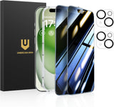 UNBREAKcable Privacy Screen Protector for iPhone 16 Pro Max (6.9-Inch), 2-Pack + 2 Lens Protectors｜25° Anti-Spy｜9H Hardness｜Anti-Fingerprint｜HD Clarity Tempered Glass