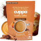 Cuppa Healthy Mushroom Insant Coffee with Lion's Mane & Ashwagandha for All Day Energy & Focus - No Crash or Jitters - Nootropics for Brain Health, Gut Health, Immunity, Stress, Memory + Mood 30 Servings, Medium Roast
