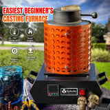 GTE Gold Melting Furnace – 1+3 KG Electric Digital Smelting Kiln Kit, 1800W 2100°F for Gold Silver Copper Aluminum (110V)