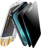 UNBREAKcable for iPhone 16 Pro Max Privacy Screen Protector, Tempered Glass Film [DustProof OneStep] [25° Anti-Spy] [9H Military-Grade Shatterproof] [Bubble Free] for Apple ProMax 6.9"-2 Pack