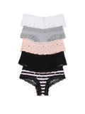 Victoria's Secret 7-Pack Lace-Trim Cotton Cheeky Panties